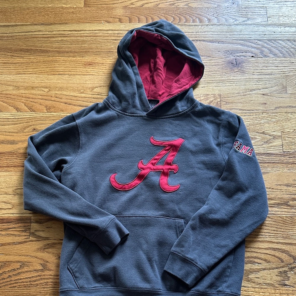 Alabama  Youth Red and Gray Hoodie